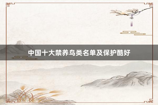 中国十大禁养鸟类名单及保护酷好